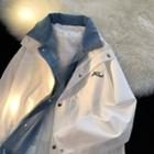 Lettering Mock Two-piece Jacket