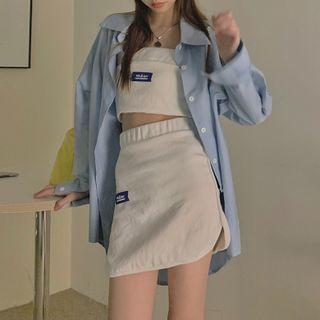 Plain Shirt / Tube Top / Skirt / Set