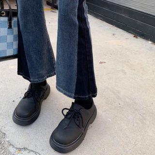 Two-tone Slim-fit Boot-cut Jeans