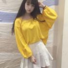 Plain Pullover Yellow - One Size