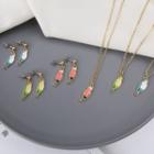 Glaze Bird Pendant Necklace / Dangle Earring