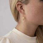 Shell Alloy Faux Pearl Dangle Earring 1 Pair - Gold - One Size