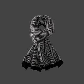 Striped Scarf Black - M