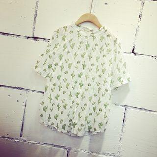 Cactus Print Short Sleeve Shirt