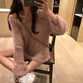 Glitter Mini Sweater Dress Pink - One Size