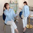Tie-back Plain Cotton Shirt