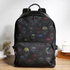 Faux Leather Skull Backpack