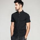 Short-sleeved Stand-collar Shirt