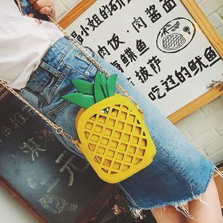Faux-leather Pineapple Shape Cross Bag