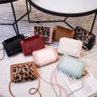Fluffy Panel Faux Leather Crossbody Bag