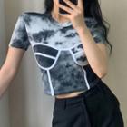 Short-sleeve Tie-dyed Top