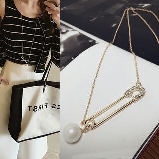 Beaded Pin Necklace