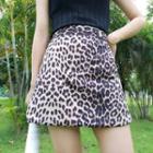 Leopard Mini Skirt As Shown In Figure - One Size