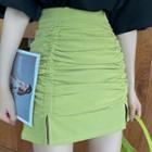Side-slit Mini Pencil Skirt