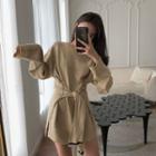 Tie Waist Sweater Dress