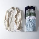 Lapel Plain Casual Long-sleeve Shirt