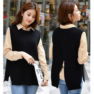 Side Slit Sweater Vest