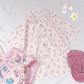 Apple Print Short-sleeve Shirt