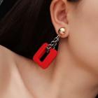 Square Drop Statement Earring