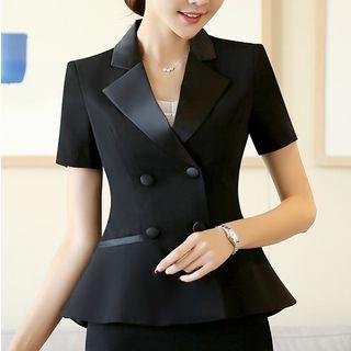 Double Breasted Blazer / Mini Pencil Skirt / Top
