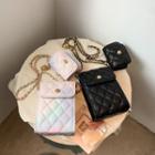 Set: Chain Quilted Crossbody Bag + Pouch