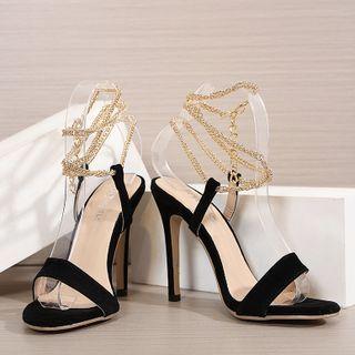 Chain Stiletto Heel Sandals