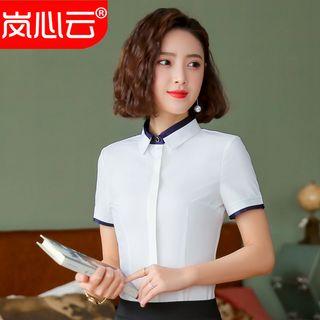 Short-sleeve Shirt / Mini Pencil Skirt / Slim-fit Dress Pants / Set