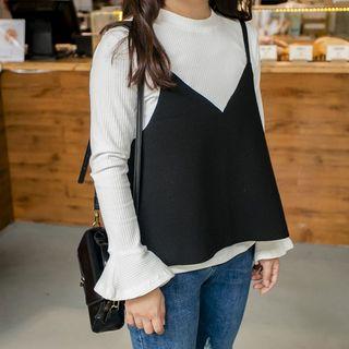 Set: Long-sleeve T-shirt + Camisole Top