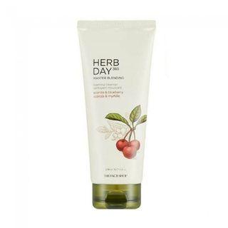 The Face Shop - Herb Day 365 Master Blending Cleansing Foam - 5 Types Arcelora & Blueberry