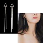 925 Sterling Silver Triangle Fringed Earring