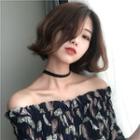 Leaf Print Off-shoulder 3/4-sleeve Top
