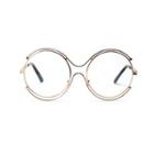 Round Frame Cutout Glasses