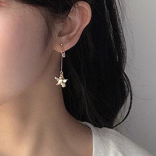 Moon & Star Faux Pearl Rhinestone Earring