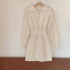 Band-waist Mini Anorak Dress