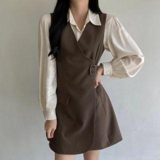 V-neck Tank Dress / Long Sleeve Shirt