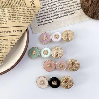Resin Metal Disc Hair Clip