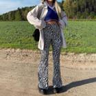 Zebra Print High Waist Pants