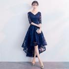 Elbow-sleeve A-line Evening Dress (various Designs)