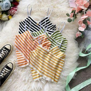 Wrapped Striped Knit Camisole