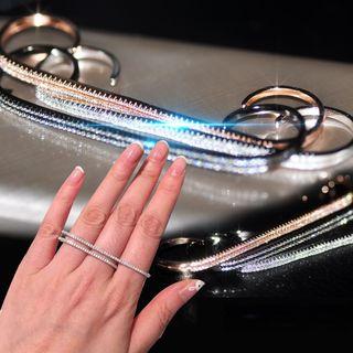Rhinestone Multi-finger Ring