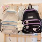 Applique Drawstring Backpack / Badge / Bag Charm / Set