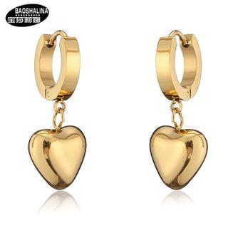 Heart Alloy Stainless Steel Dangle Earring
