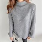 Mockneck Drop-shoulder Sweater