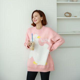 Crewneck Duck Jacquard Sweater