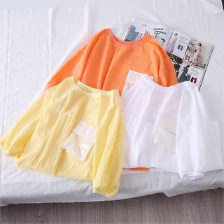 Puff-sleeve Pocket T-shirt
