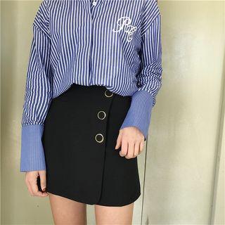 Metal-accent A-line Skirt
