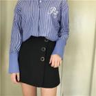 Metal-accent A-line Skirt