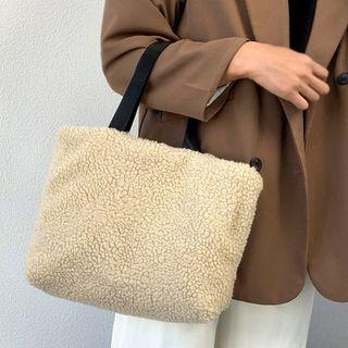 Fleece Tote Bag Almond - One Size