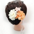 Set: Flower Headpiece + Faux Pearl Headpiece