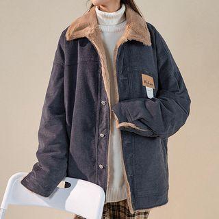 Fleece Lined Corduroy Shirt Jacket